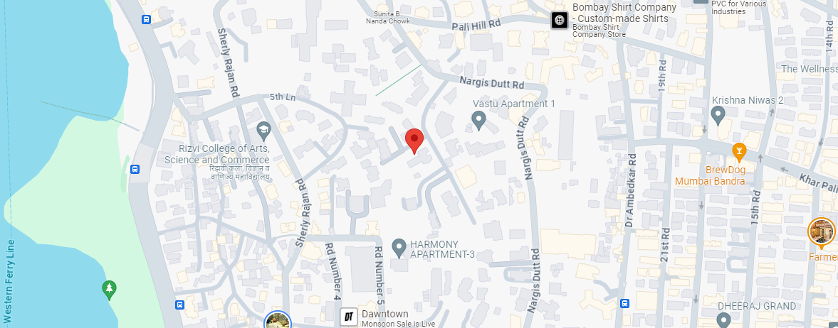 Paradigm Pali Hill Bandra Location Map